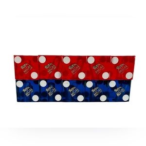 MGM Casino Dice Lot Of 10 Red Blue Cancelled Drilled Translucent Number Vintage